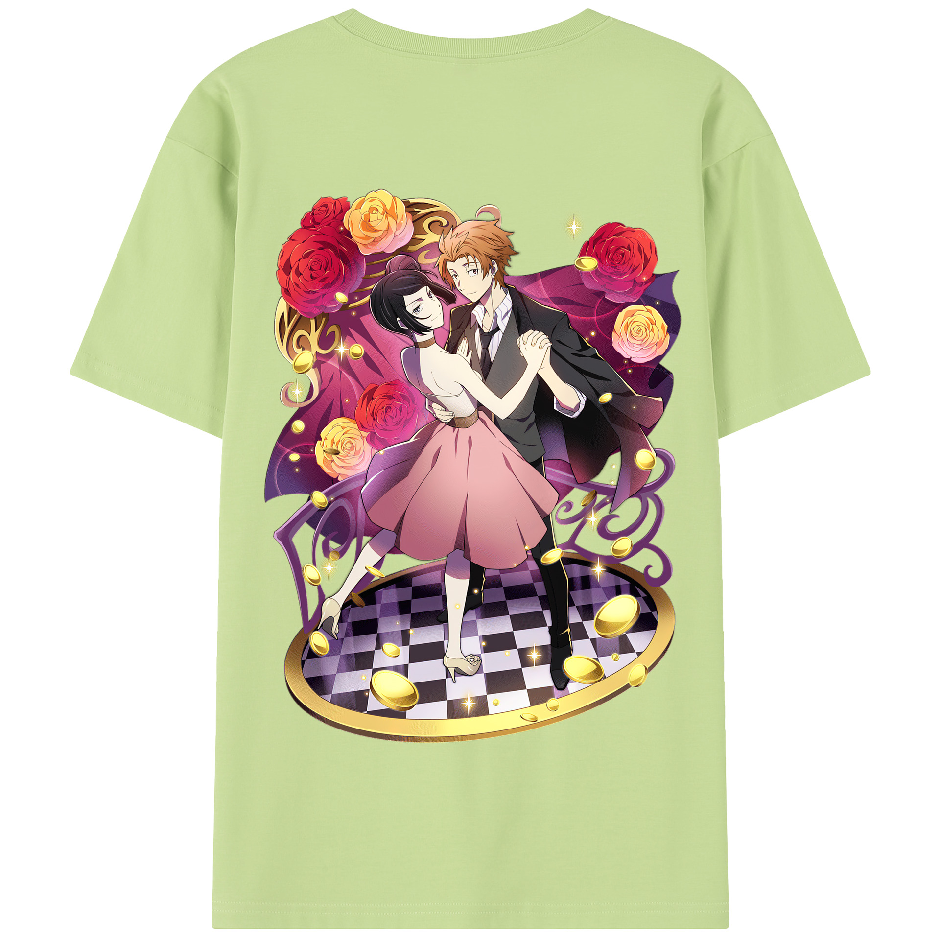 （画像用） 文豪ストレイドッグス Bungo Stray Dogs 綿100％半袖Tシャツ（背面プリント）